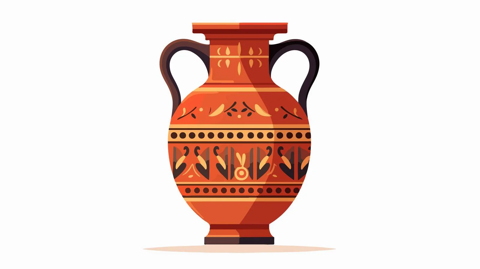 Ancient Greek Amphora with Decorative Handles — free download from Dotvec