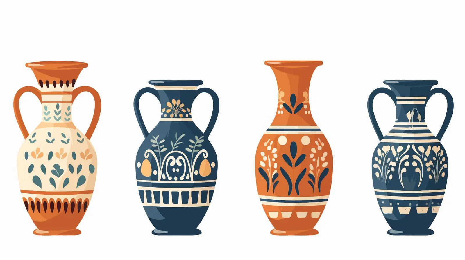 Ancient Greek Handles Amphora Illustration — free download from Dotvec
