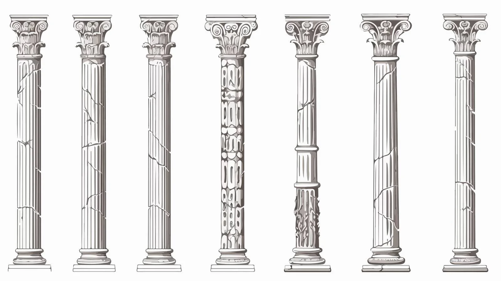 Classic Greek Stone Architectural Collection — free download from Dotvec