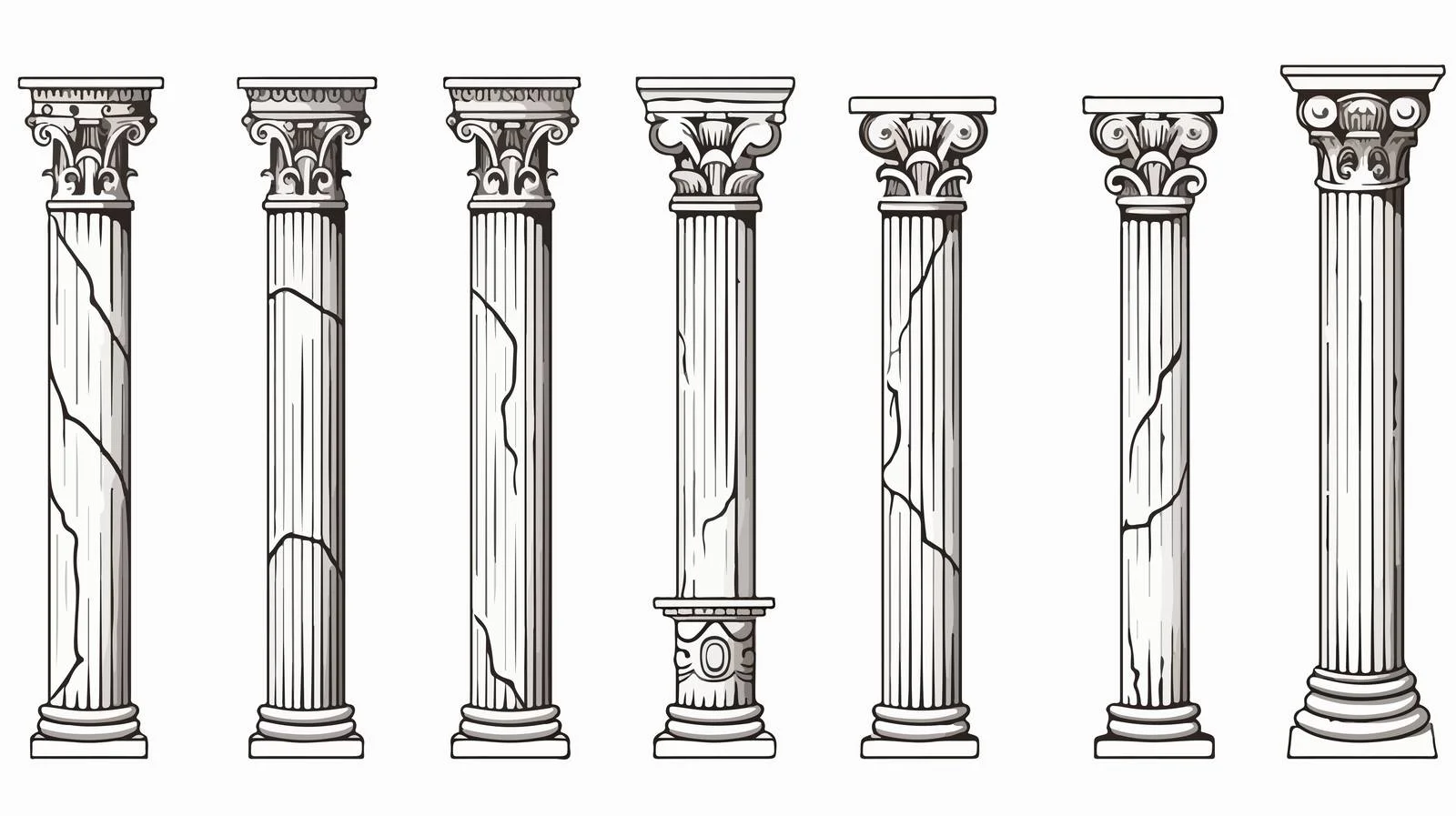 Exquisite Greek Antique Architectural Elements Collection — free download from Dotvec
