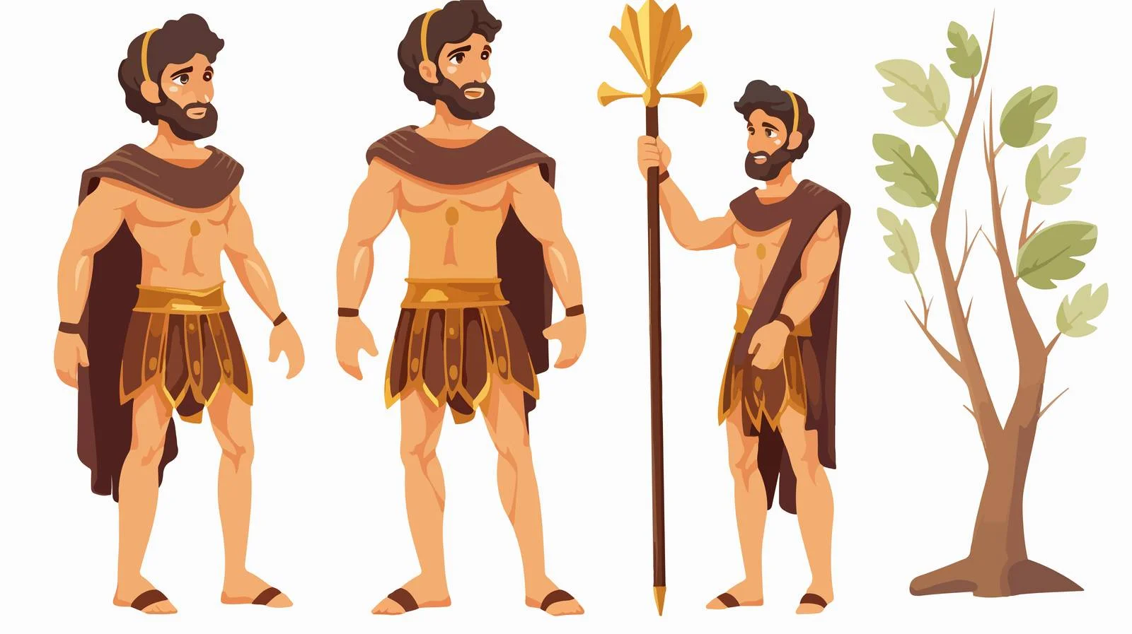 Greek Cartoon Vector on White Background — free download from Dotvec