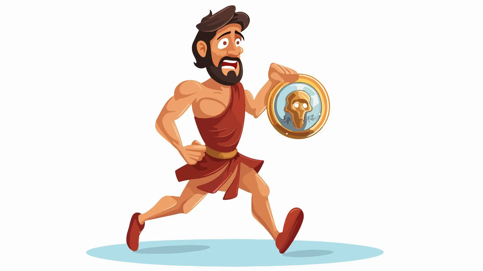 Greek Cartoon Vector Illustration on White — free download from Dotvec