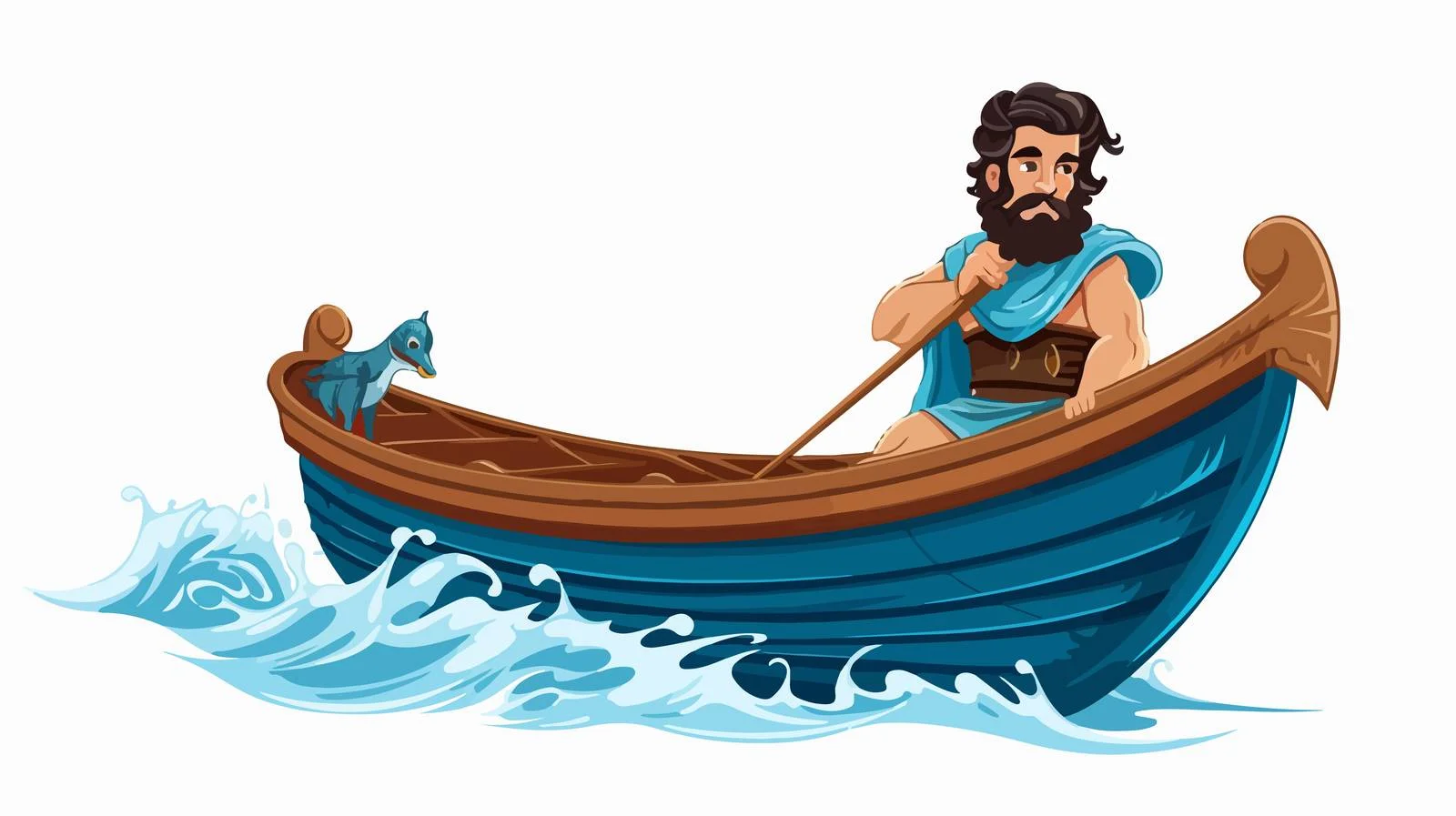 Greek Cartoon Vector Illustration — free download from Dotvec