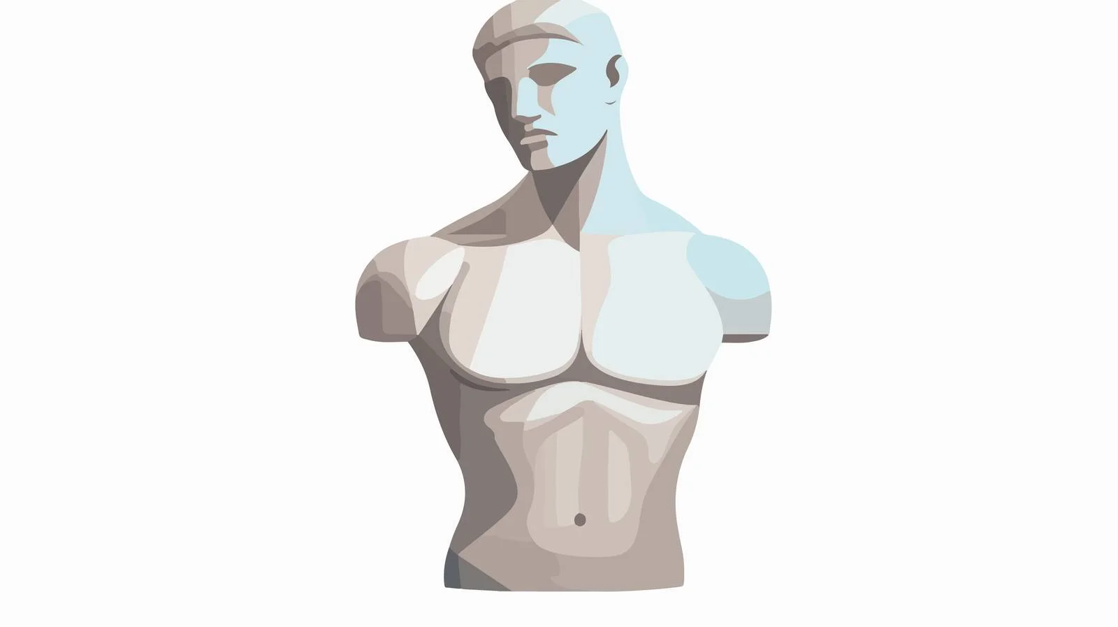 Contemporary Interpretation of Greek Male Torso Sculpture — free download from Dotvec