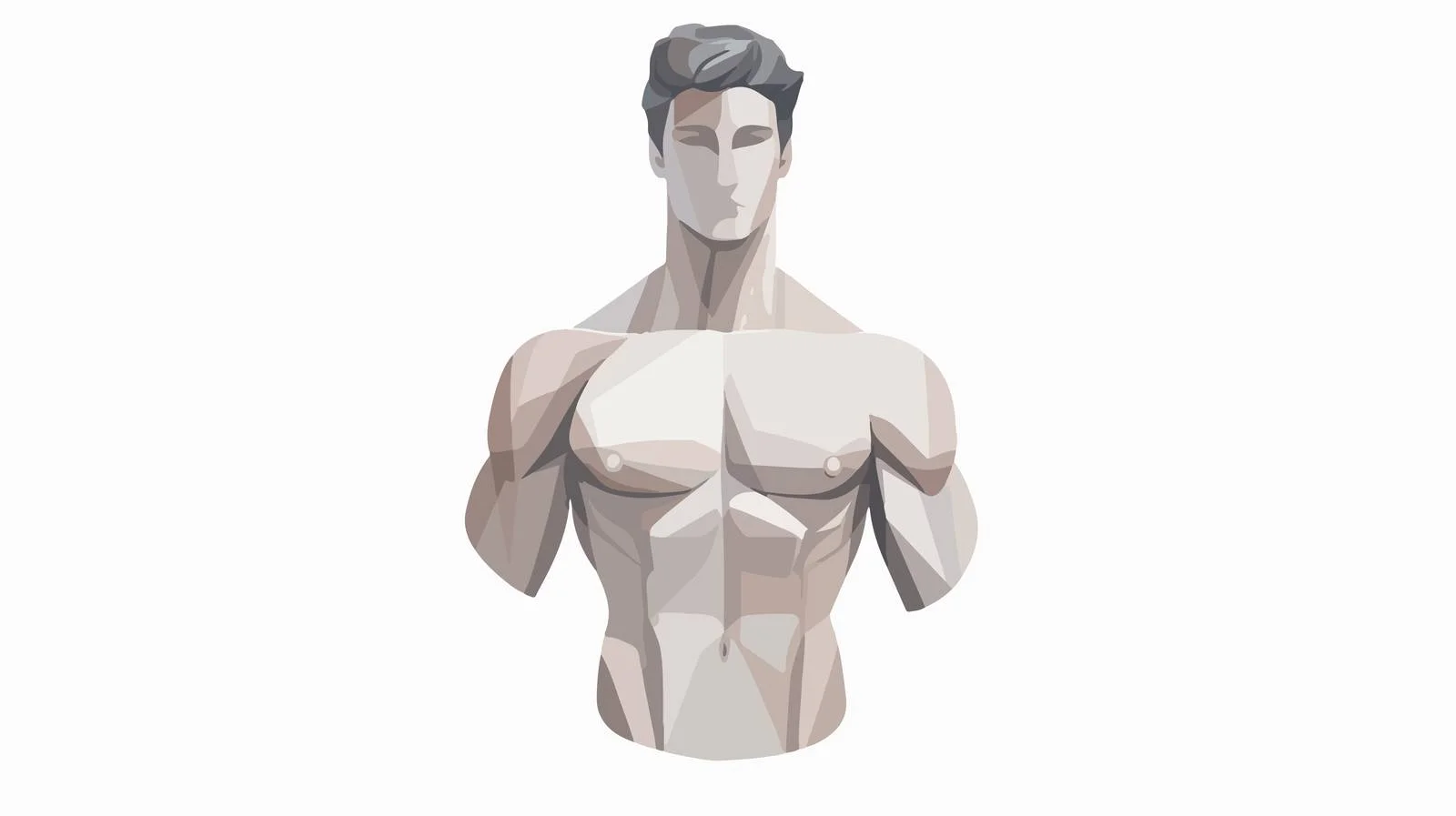Contemporary Greek Male Torso Sculpture Revival — free download from Dotvec