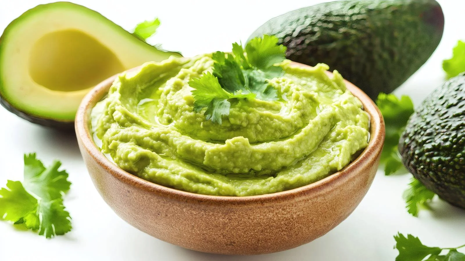 Creamy Avocado Hummus on White Background — free download from Dotvec