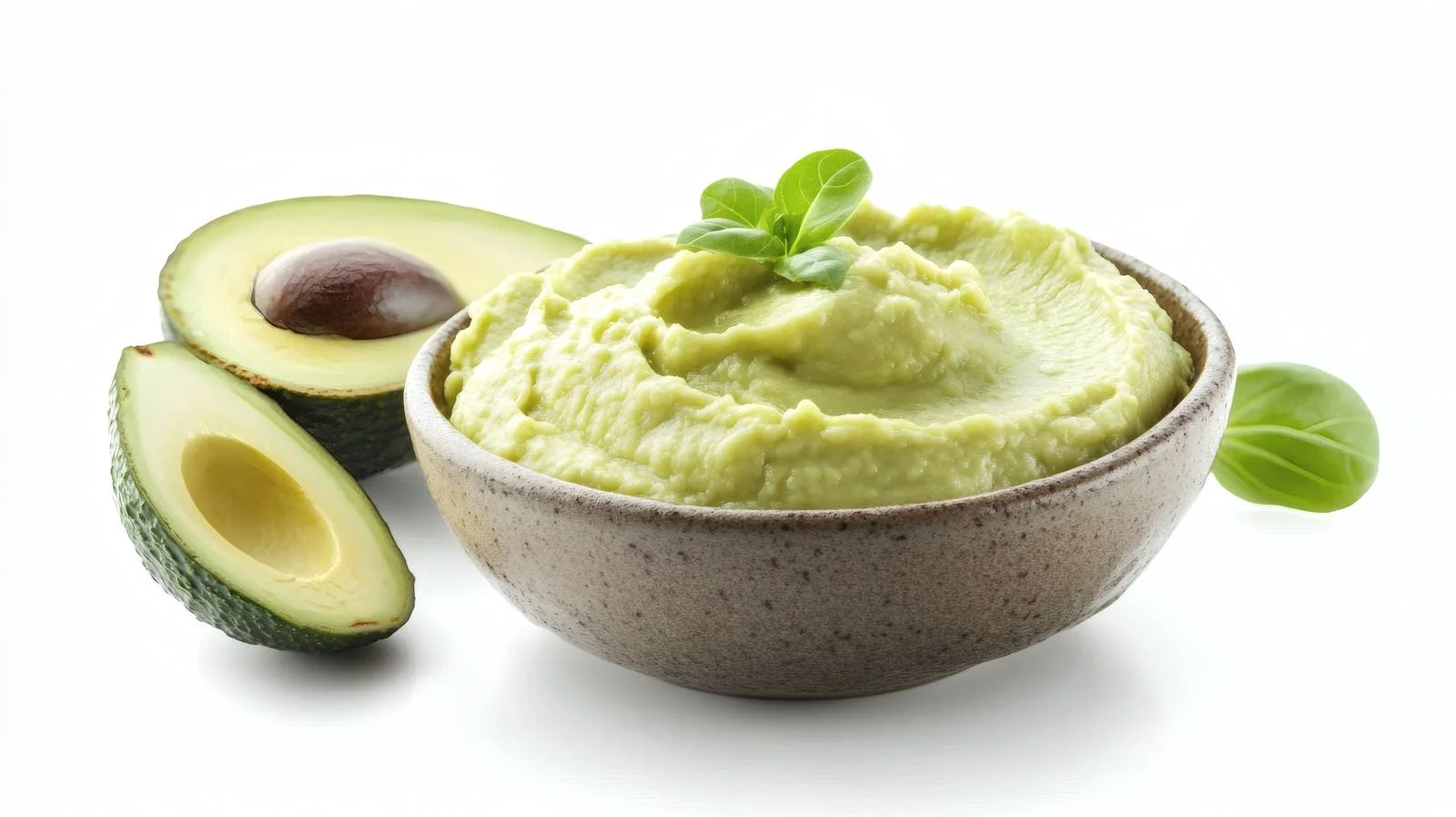 Fresh Avocado Hummus on White Background — free download from Dotvec