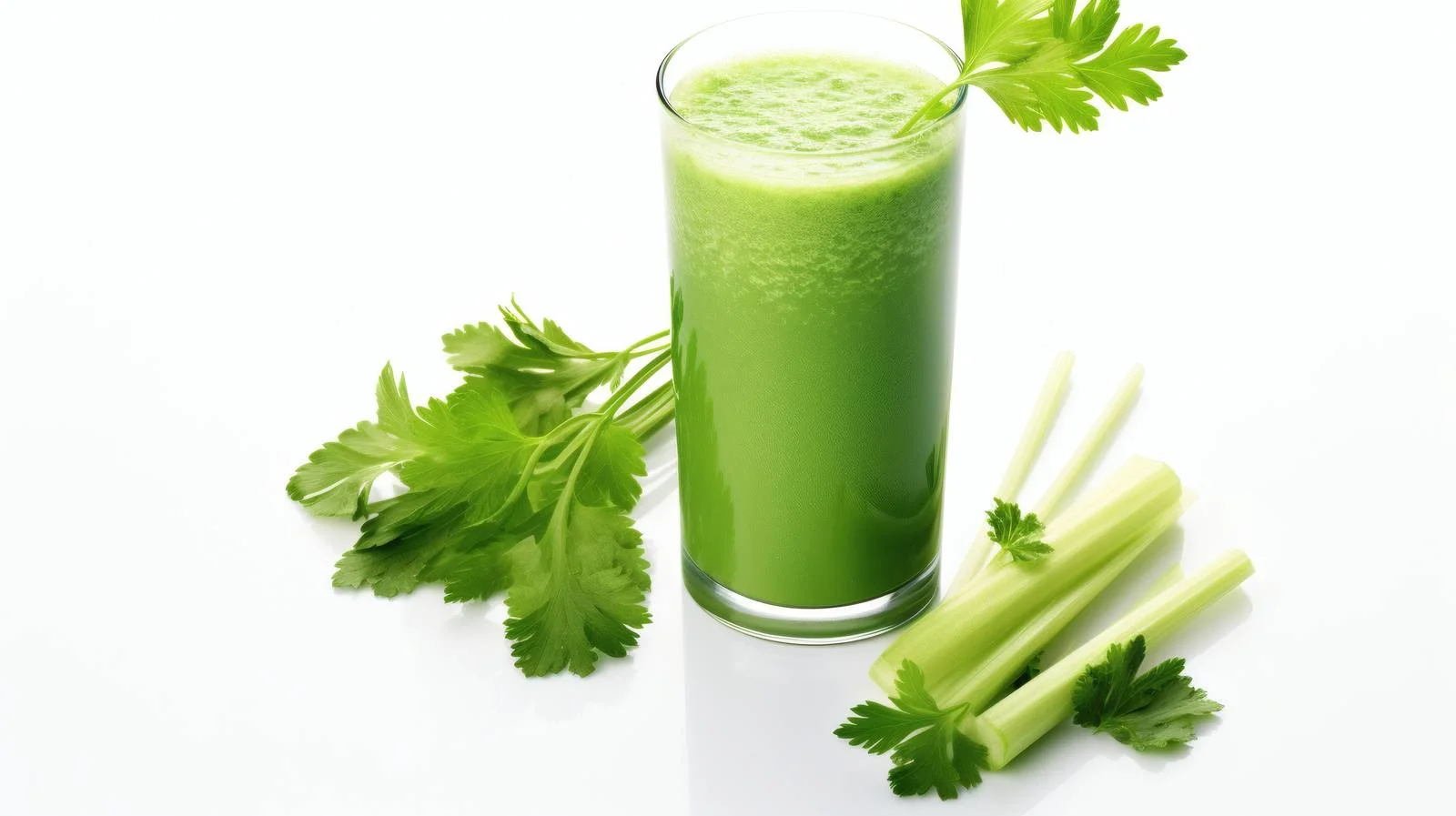 Fresh Green Celery Juice on White Background — free download from Dotvec