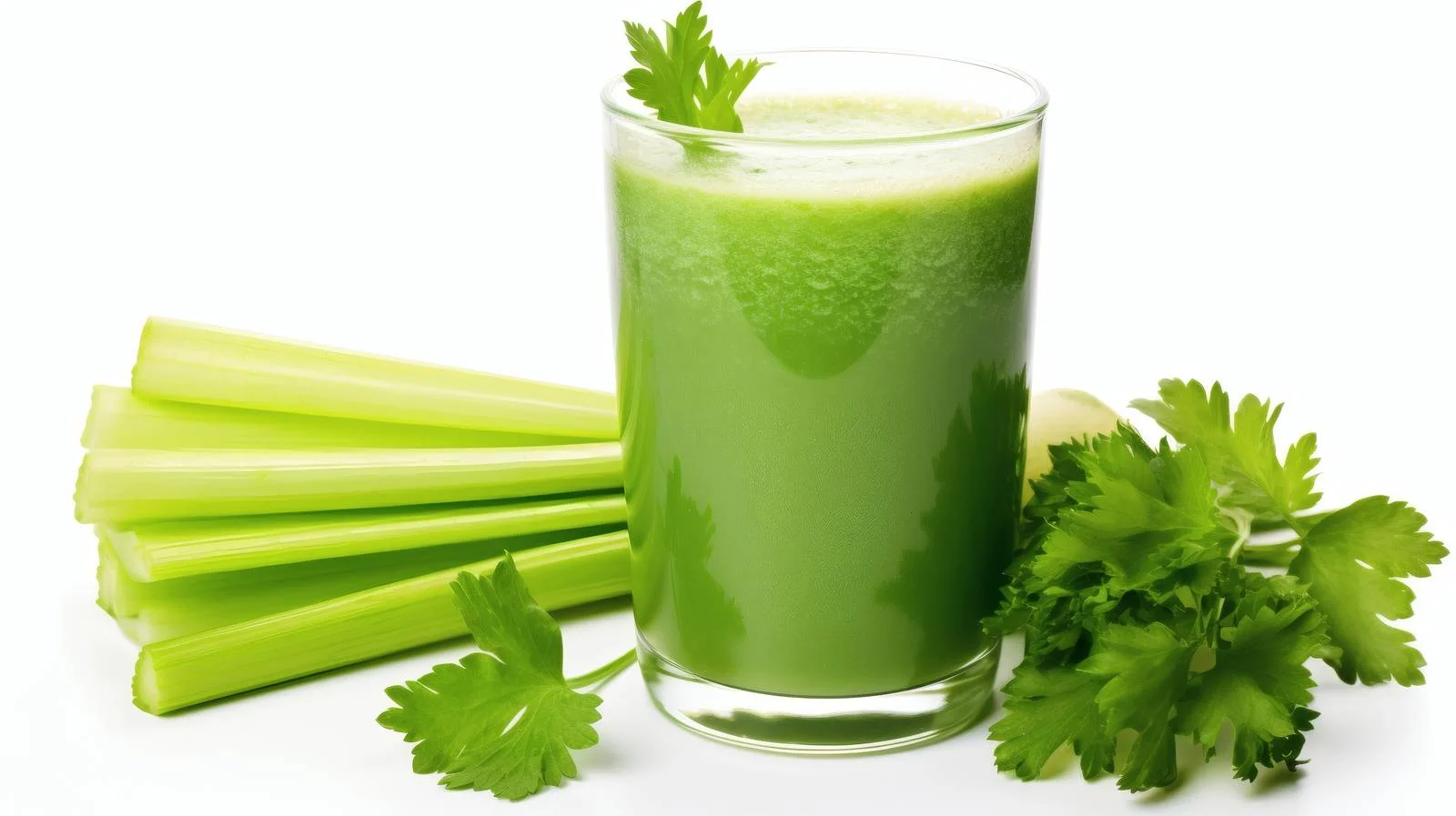 Fresh Organic Celery Juice on White — free download from Dotvec