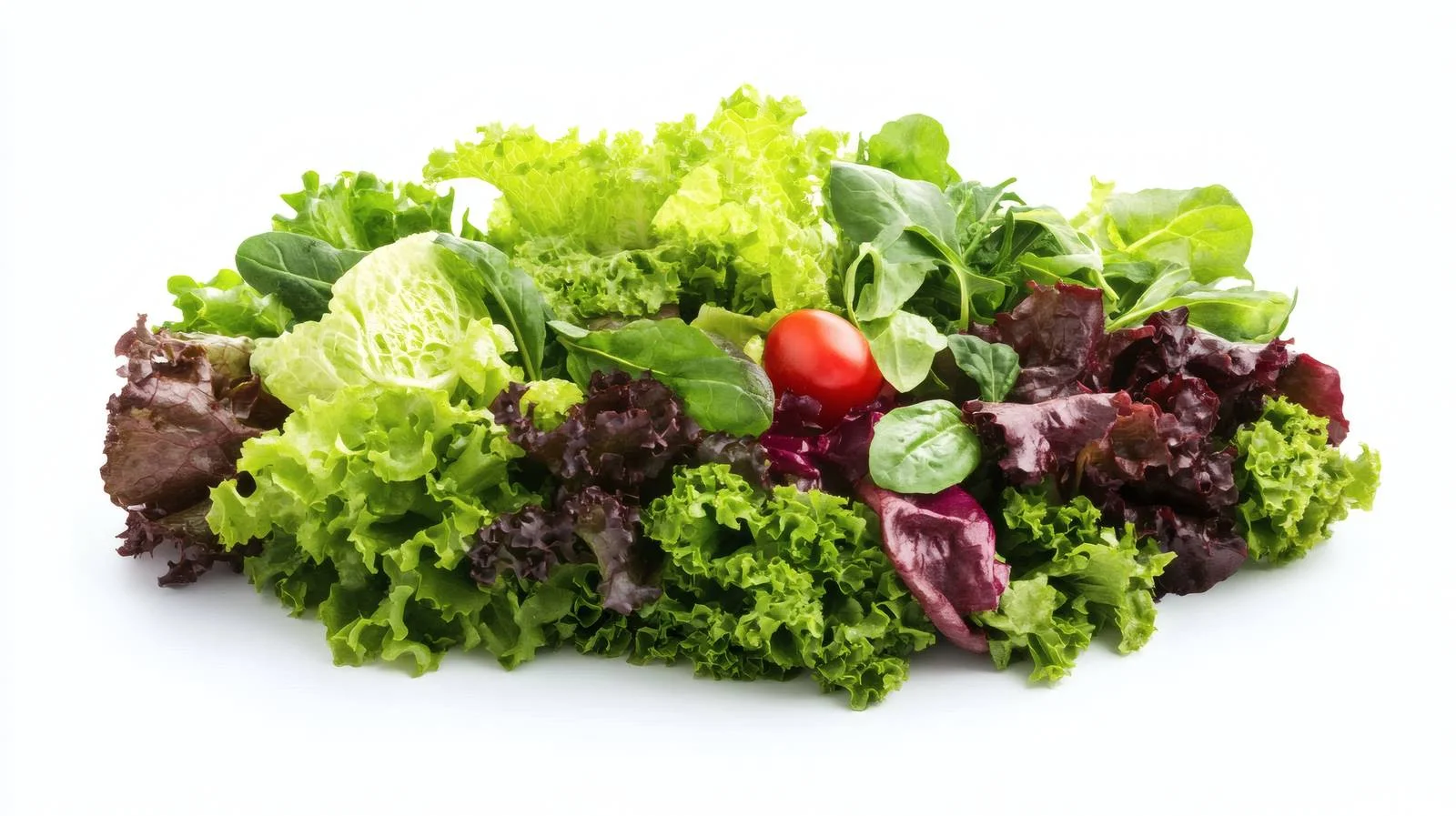Fresh Green Salad Mix on White Background — free download from Dotvec