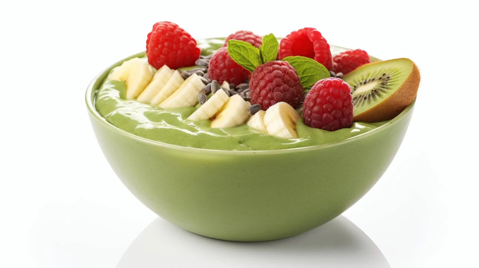 Vibrant Green Smoothie Bowl on White Background — free download from Dotvec