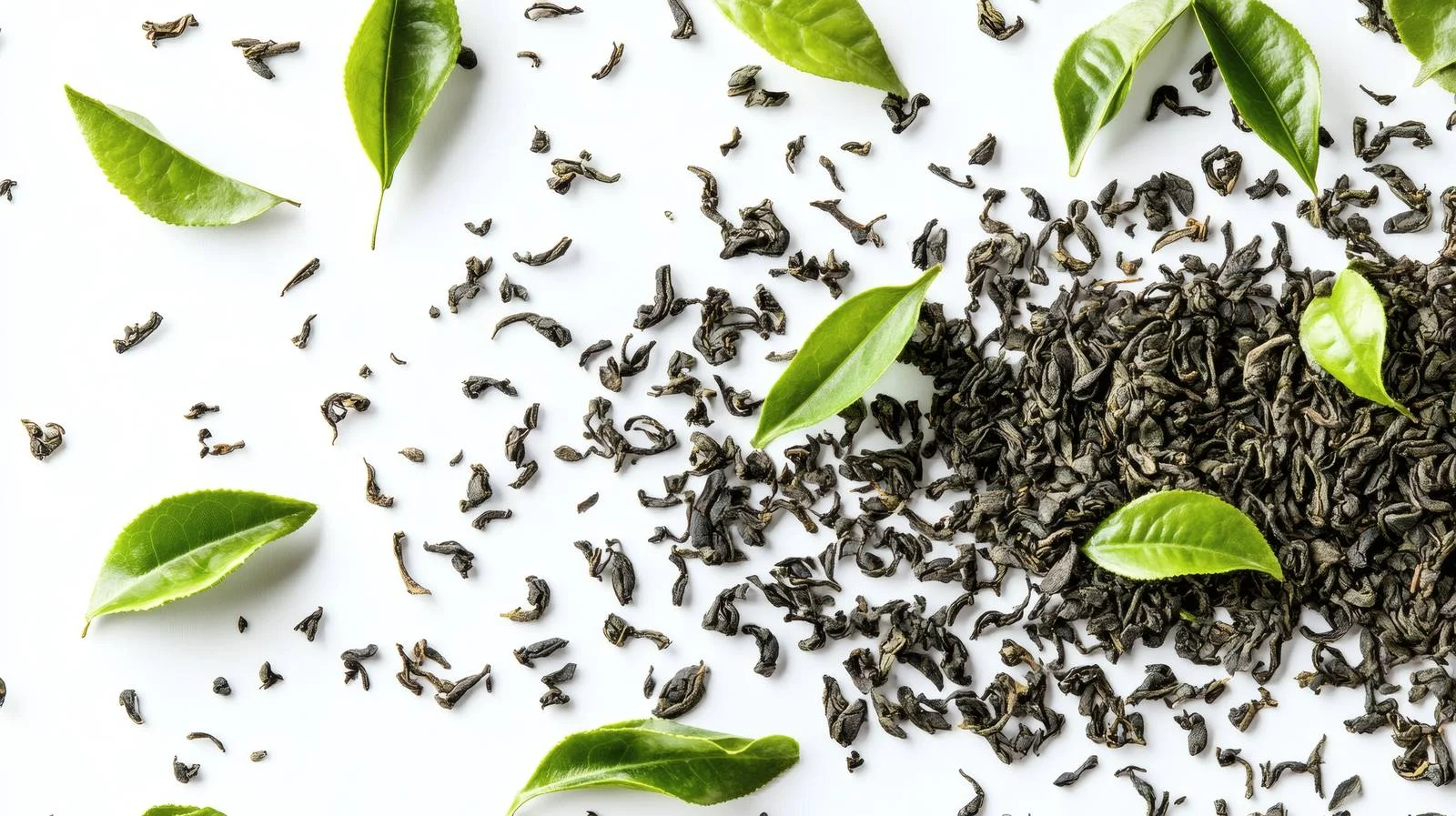 Elegant Green Tea Arrangement on White — free download from Dotvec