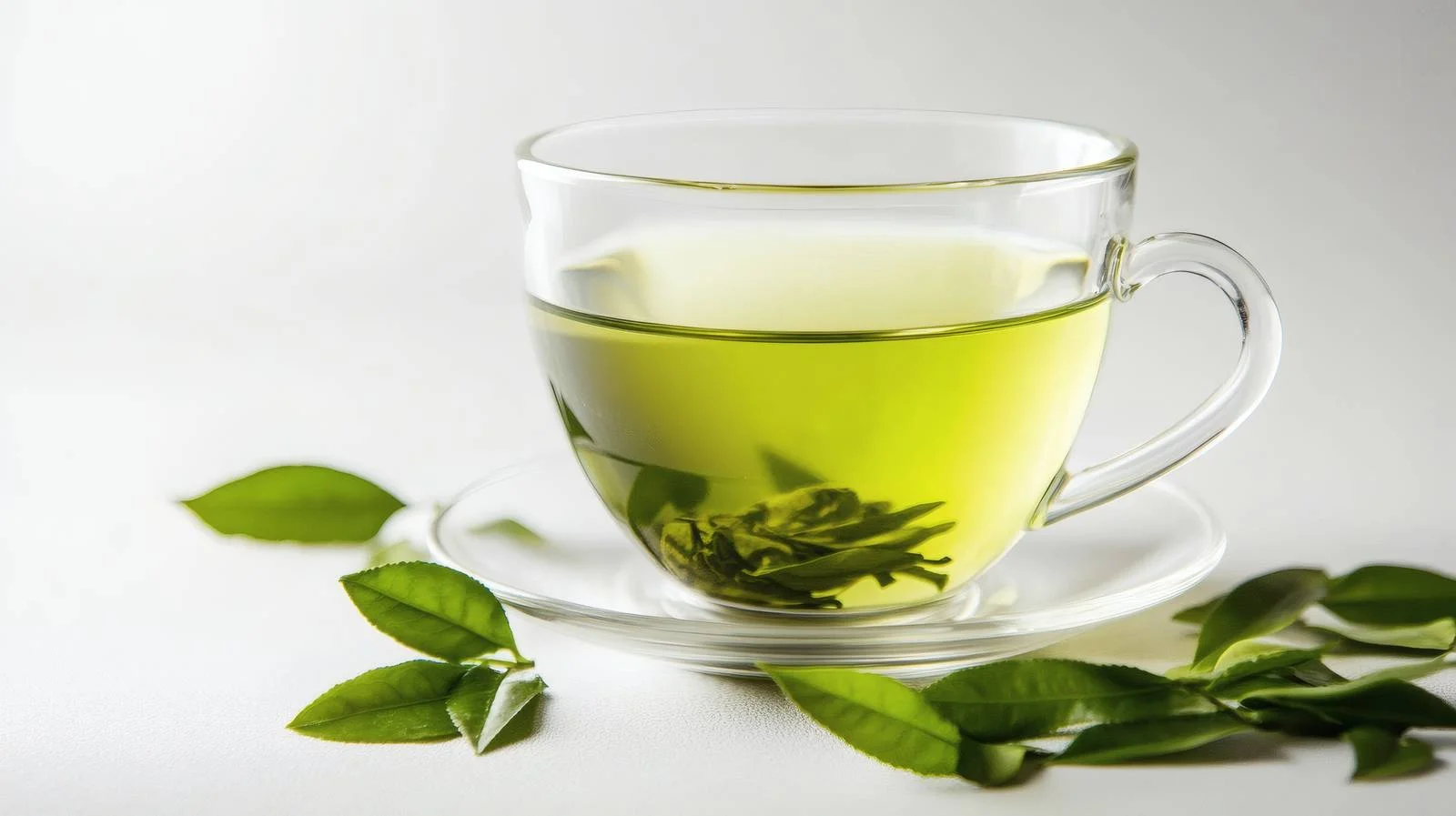 Fresh Green Tea on White Background — free download from Dotvec