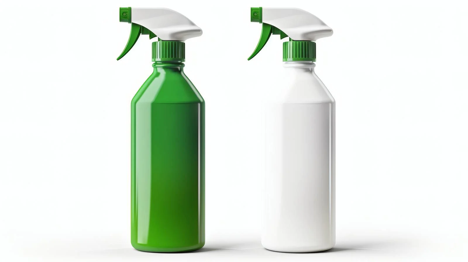 Green and White Spray Bottles on White — free download from Dotvec