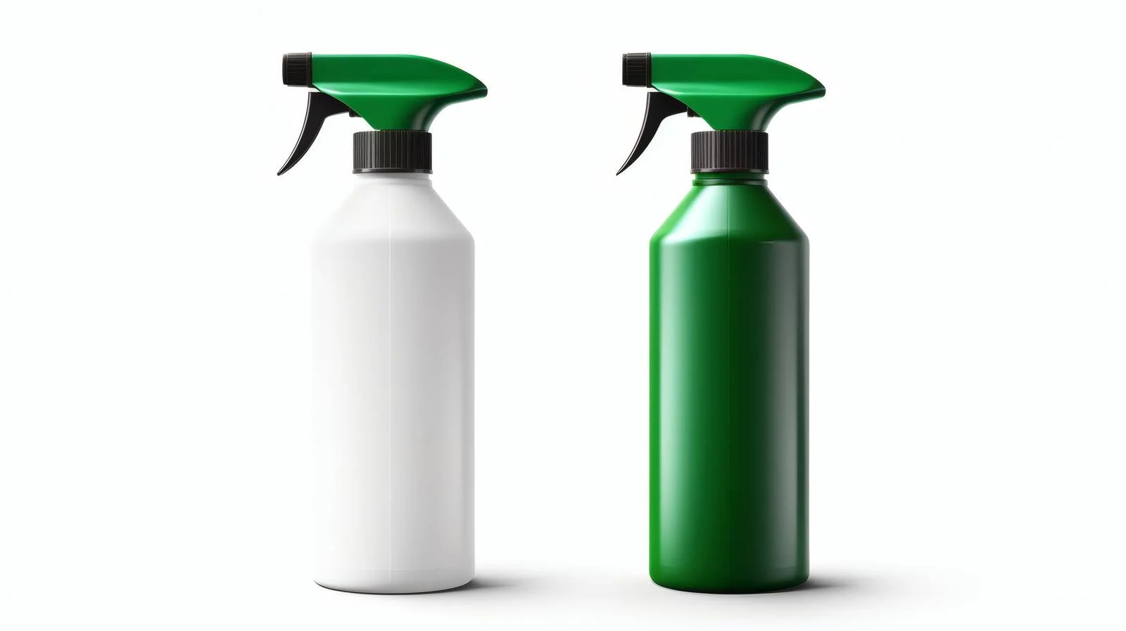 Green and White Spray Bottles on White Background — free download from Dotvec