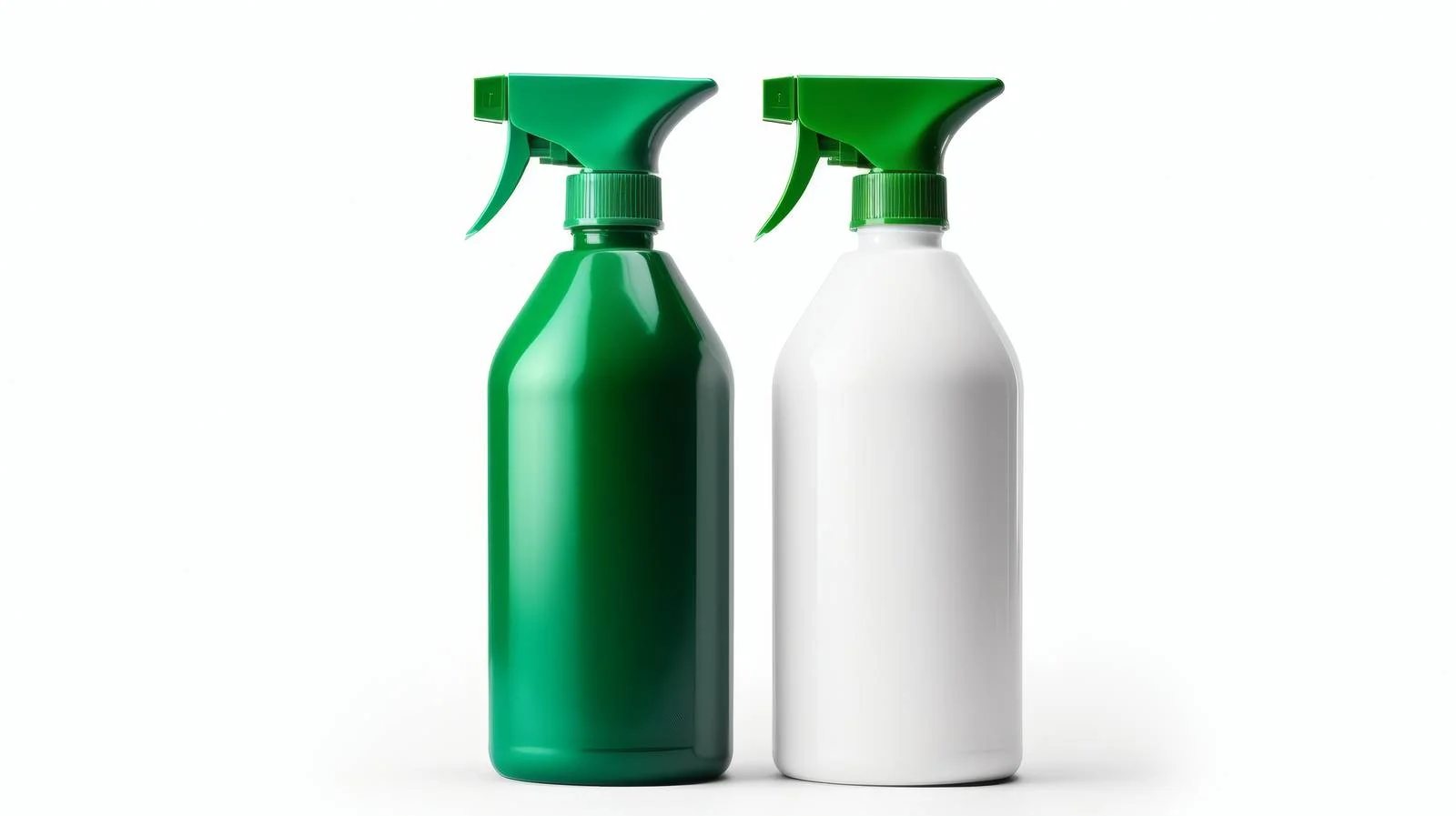 Green and White Spray Bottles on White — free download from Dotvec