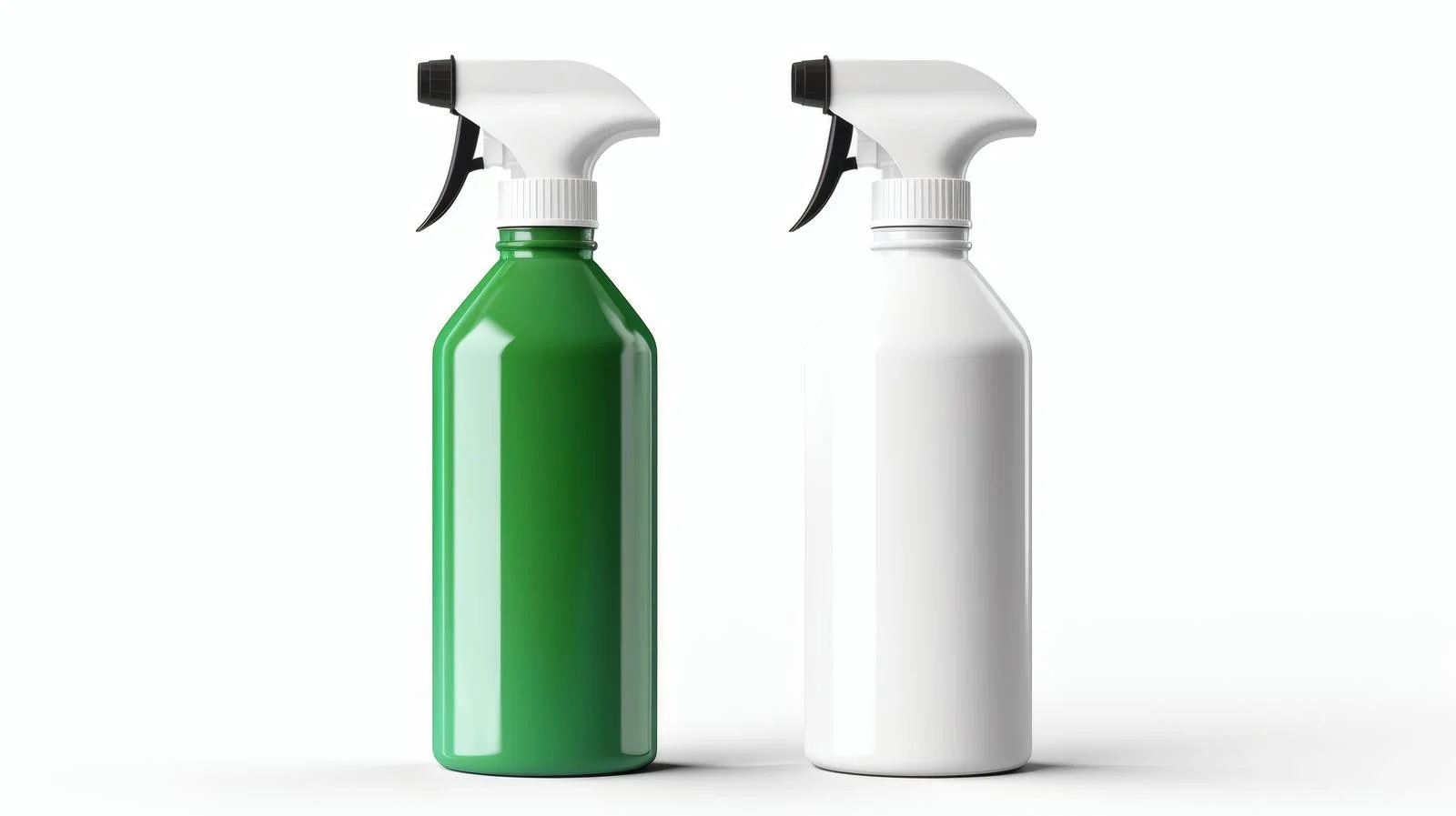 Green and White Spray Bottles Isolated — free download from Dotvec
