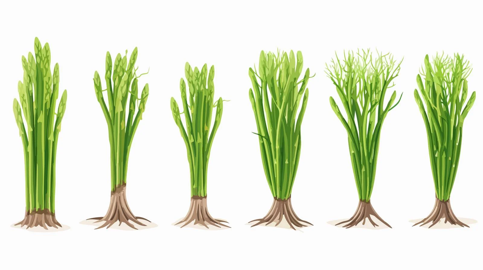 Vibrant Green Asparagus Sprouts Fresh Plant — free download from Dotvec