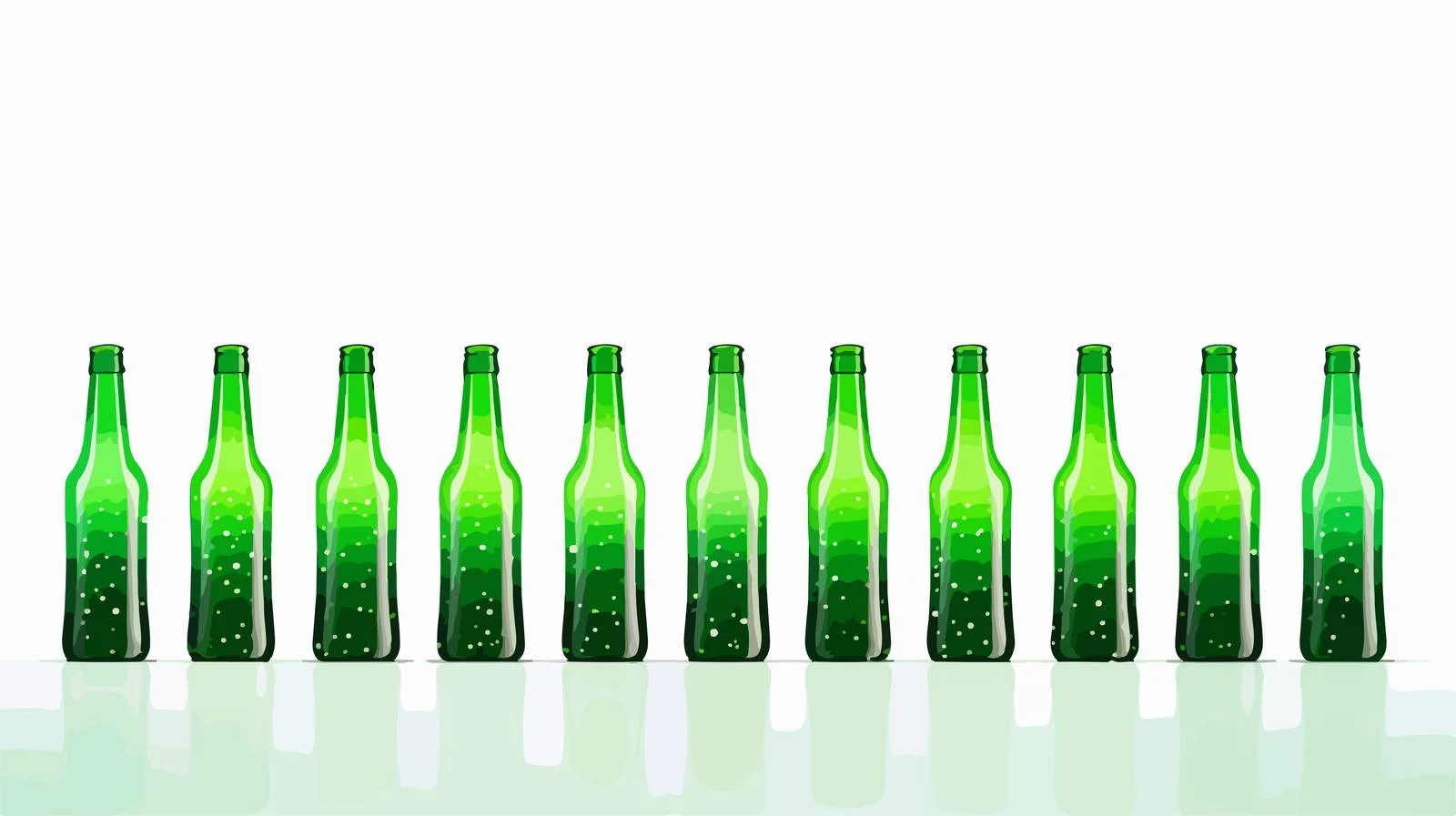 Chilled Green Beer Bottles on Shelf — free download from Dotvec