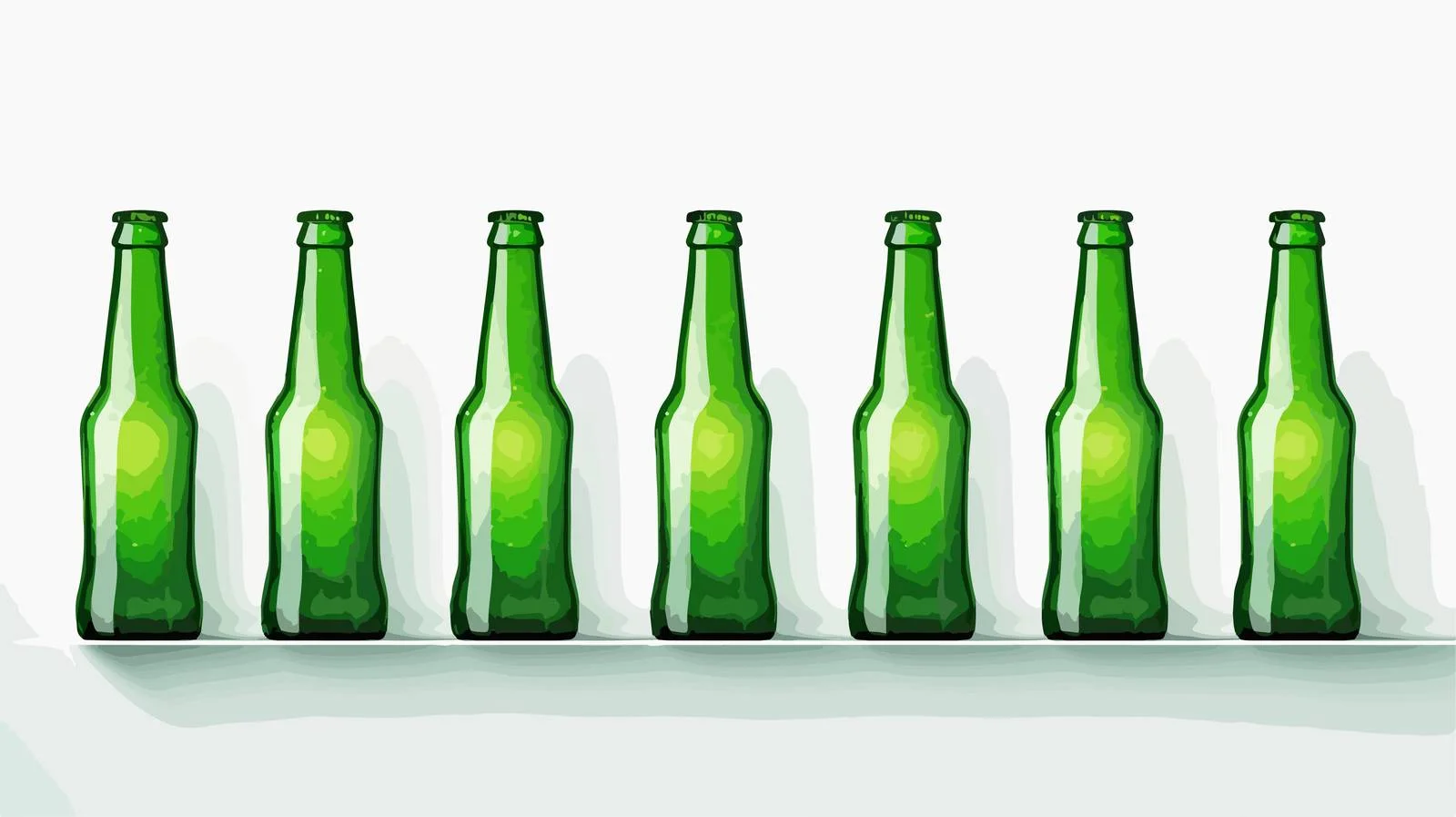 Chilled Green Beer Bottles on Shelf — free download from Dotvec