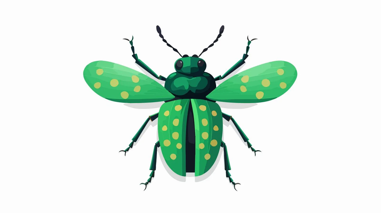 Vibrant Green Beetle Bug Icon from Top — free download from Dotvec