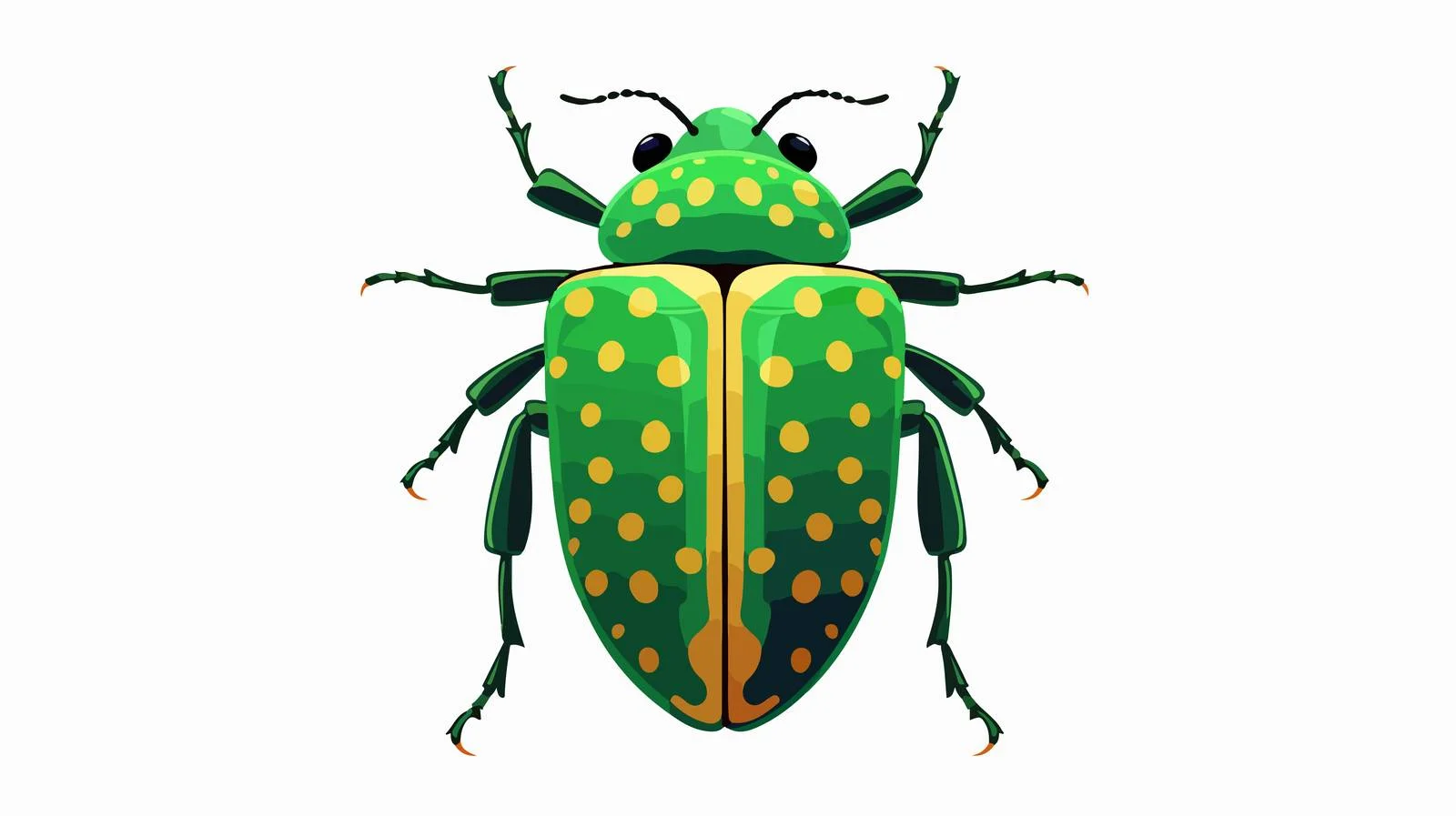 Vibrant Green Beetle Top View Insect — free download from Dotvec