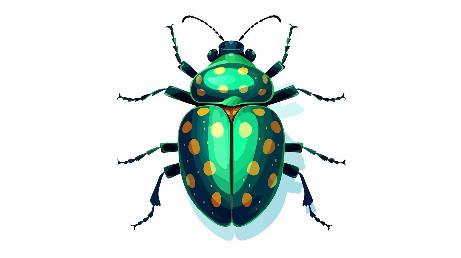 Vibrant Green Beetle Top View Macro — free download from Dotvec