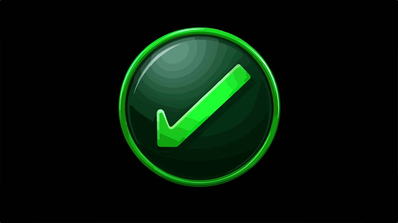 Green Checkmark on Circular Checkbox – free confirmation image from Dotvec