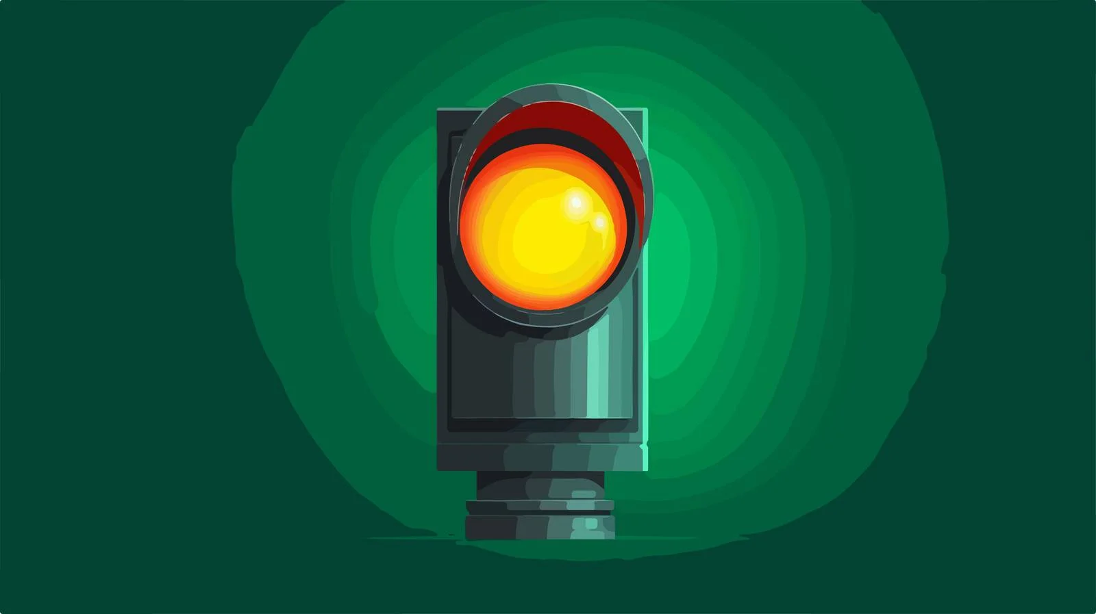 Active green traffic light permits driving — free download from Dotvec