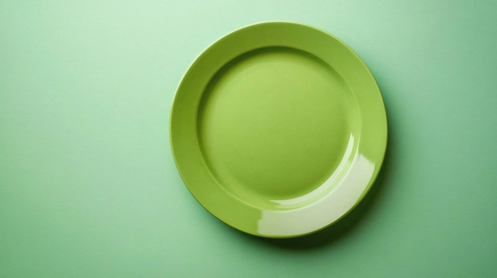 Minimalist Green Plate on White Background — free download from Dotvec