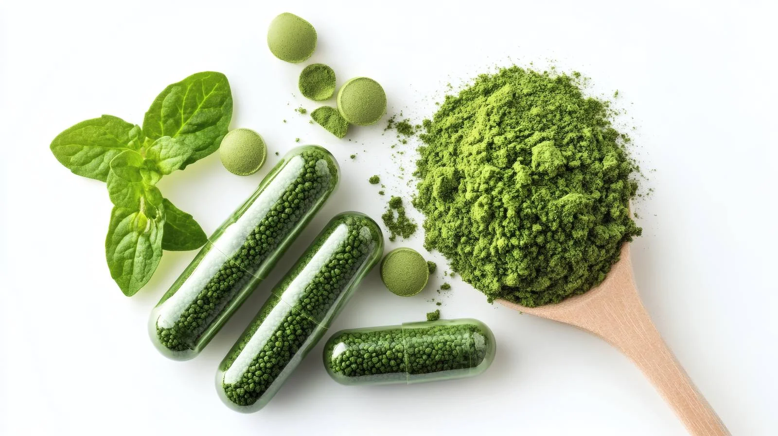 Herbal Green Food Supplement Isolated Image — free download from Dotvec
