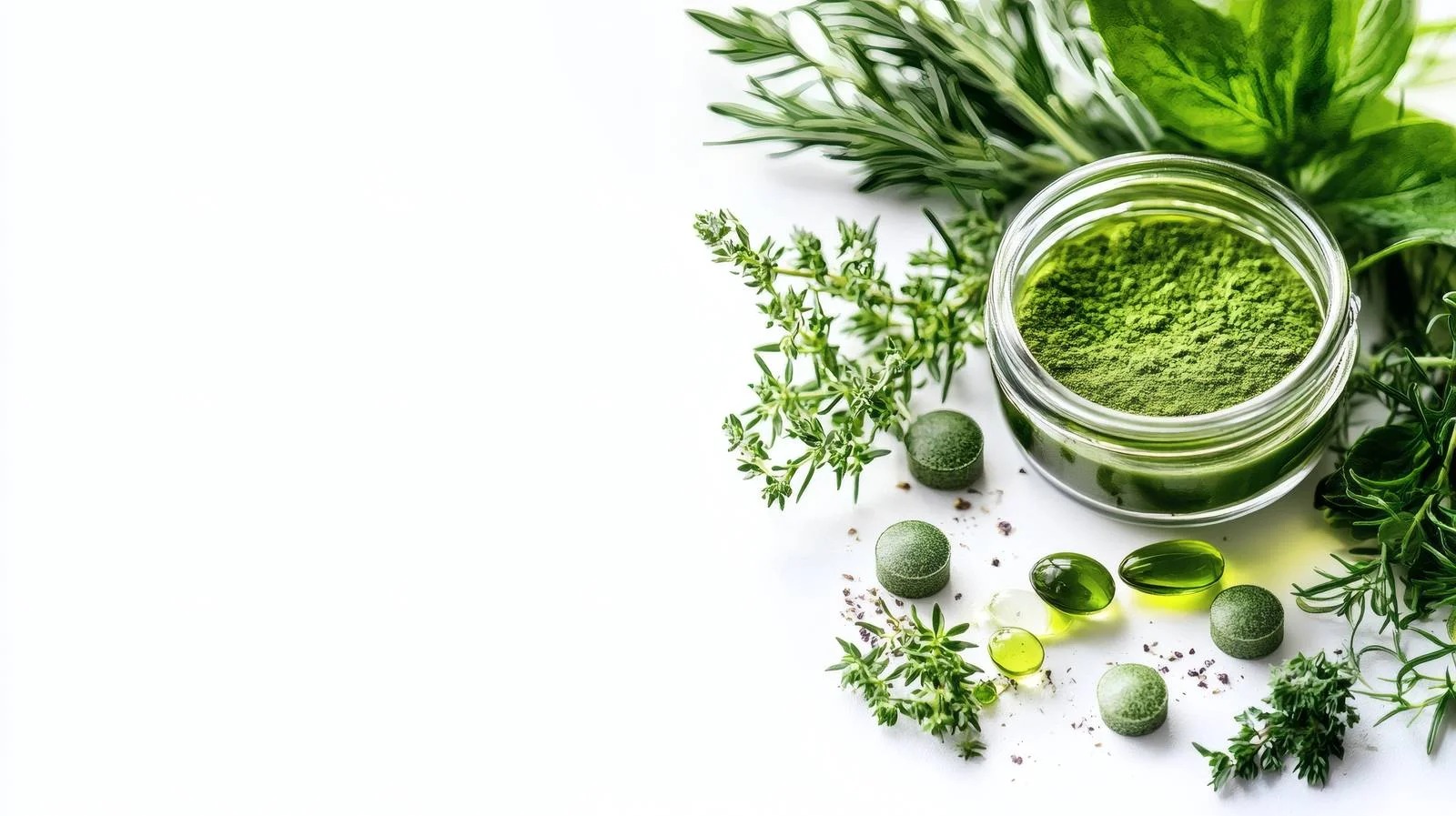 Herbal Green Food Supplement Isolated Image — free download from Dotvec