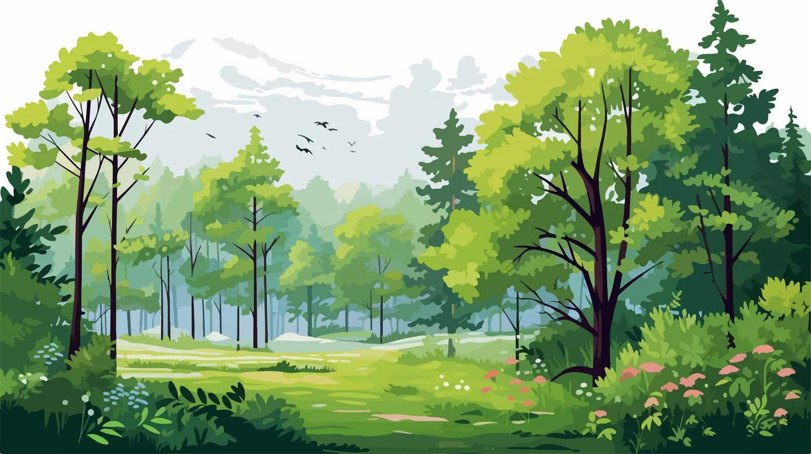 Lush Forest Foliage Eco Banner Design — free download from Dotvec