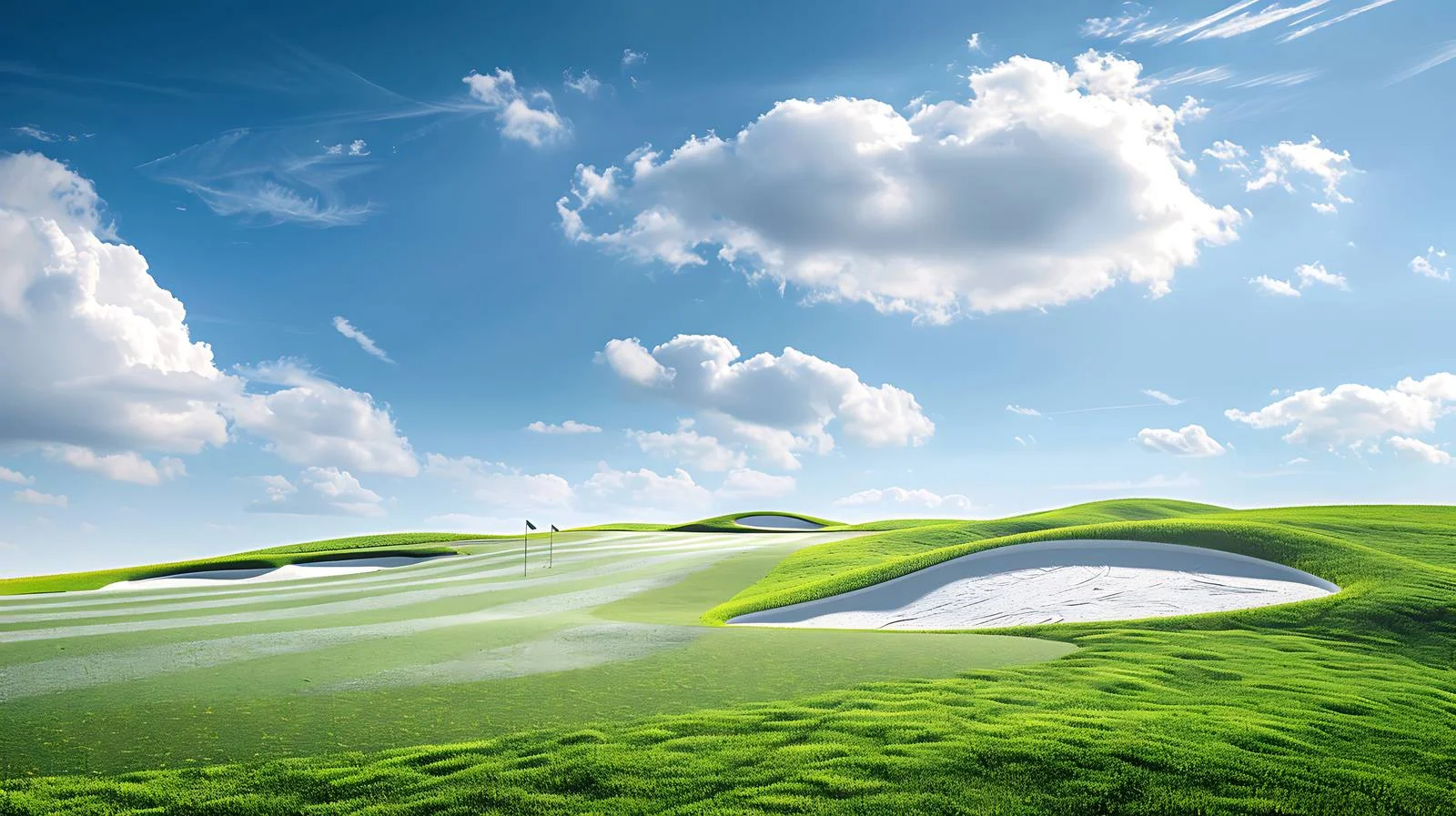 Scenic Golf Course with Sand Traps — free download from Dotvec