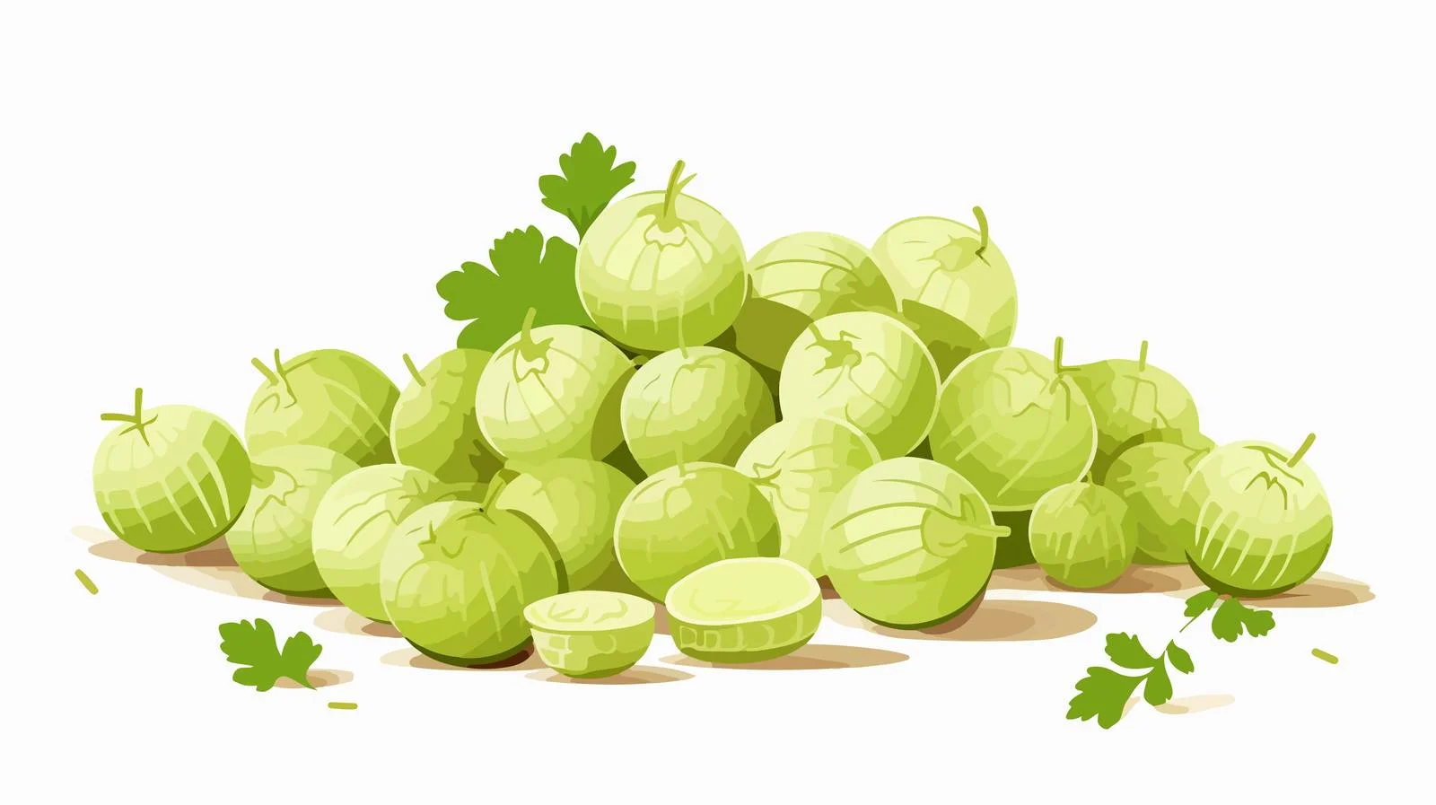 Fresh Green Gooseberries on Display — free download from Dotvec