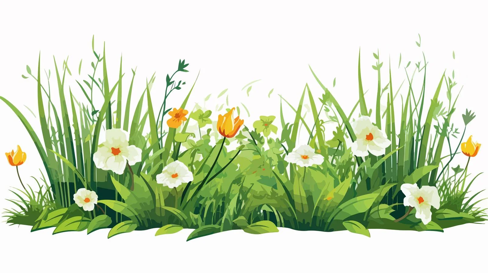 Spring Floral Grass Vector Illustration — free download from Dotvec
