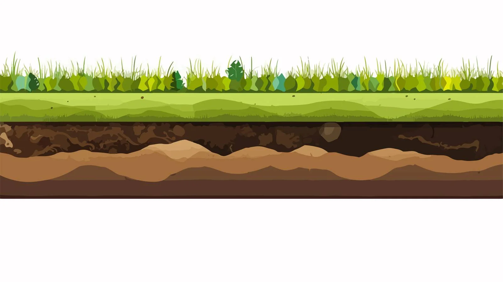 Seamless Underground Green Grass Cross-Section — free download from Dotvec