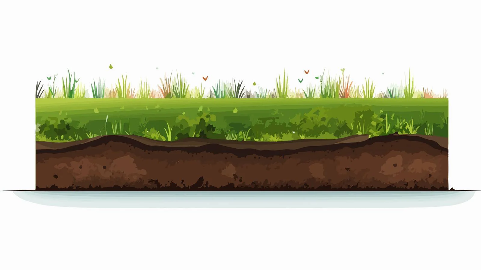Seamless Green Grass and Ground Cross-Section — free download from Dotvec