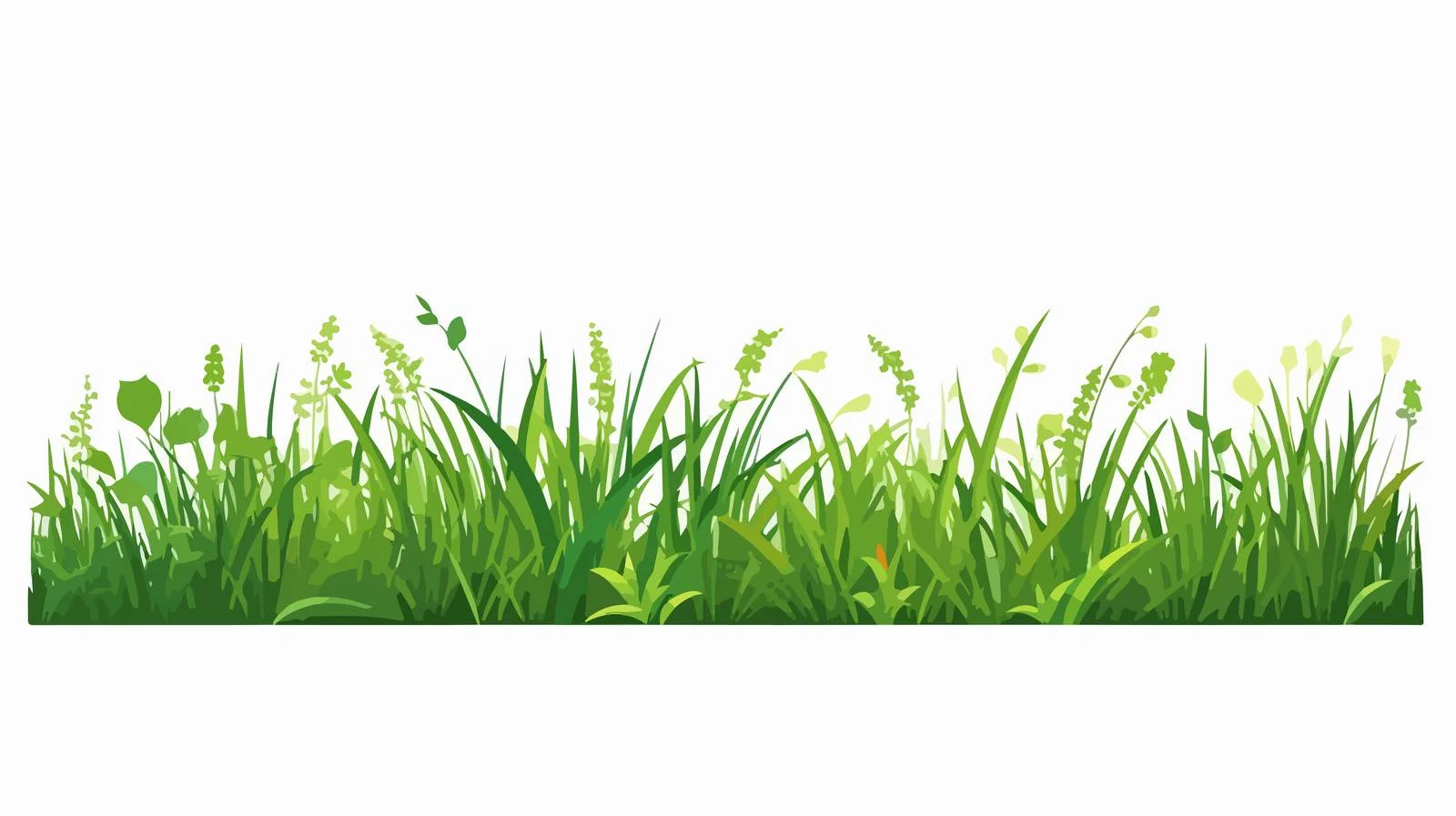 Grass Border Isolated on White Background — free download from Dotvec