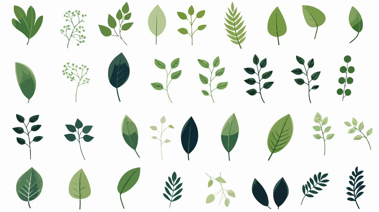 Botanical Leaf Decor Set for Natural Ambiance — free download from Dotvec