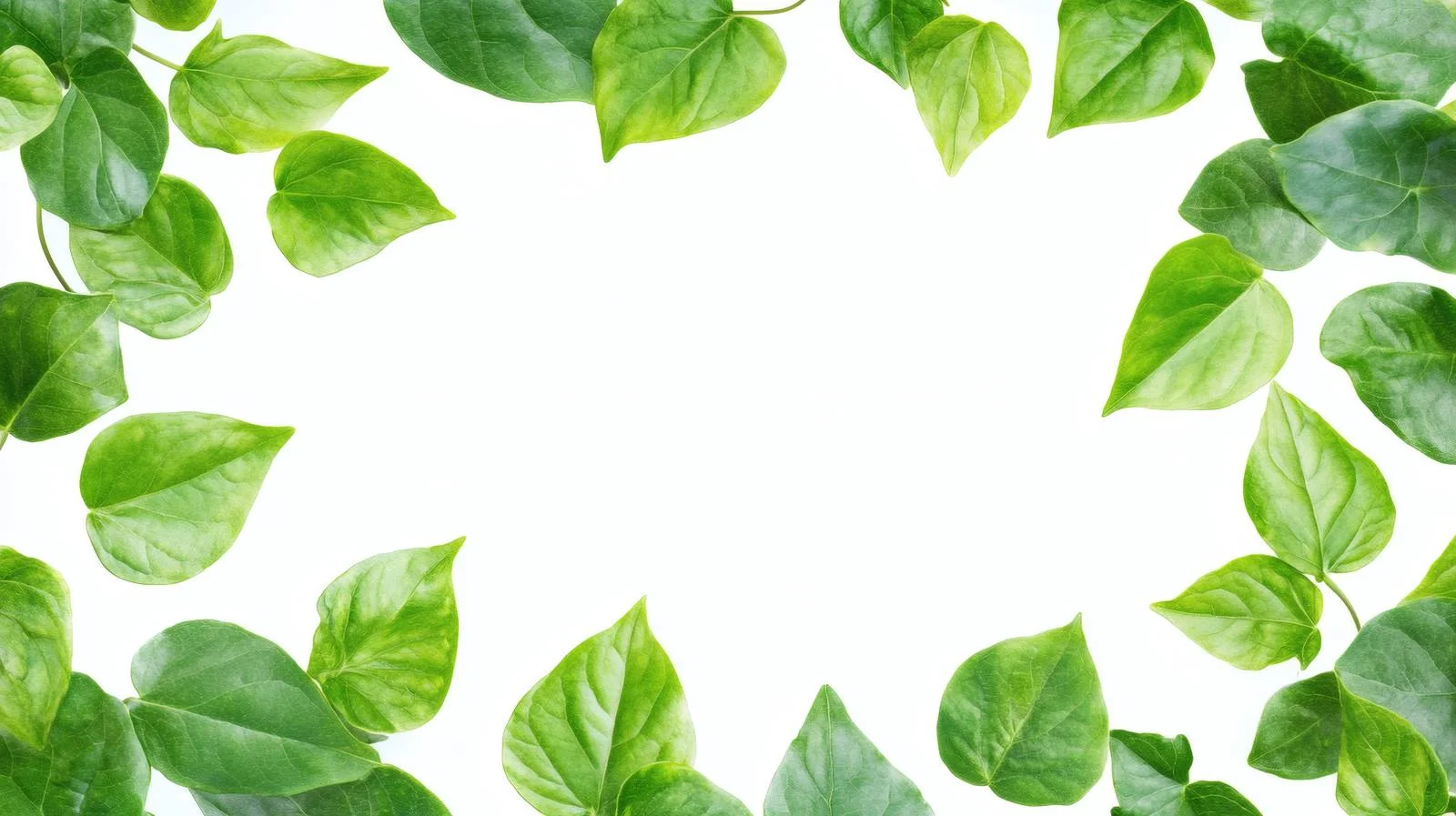 Vibrant Green Leaves on White Background — free download from Dotvec