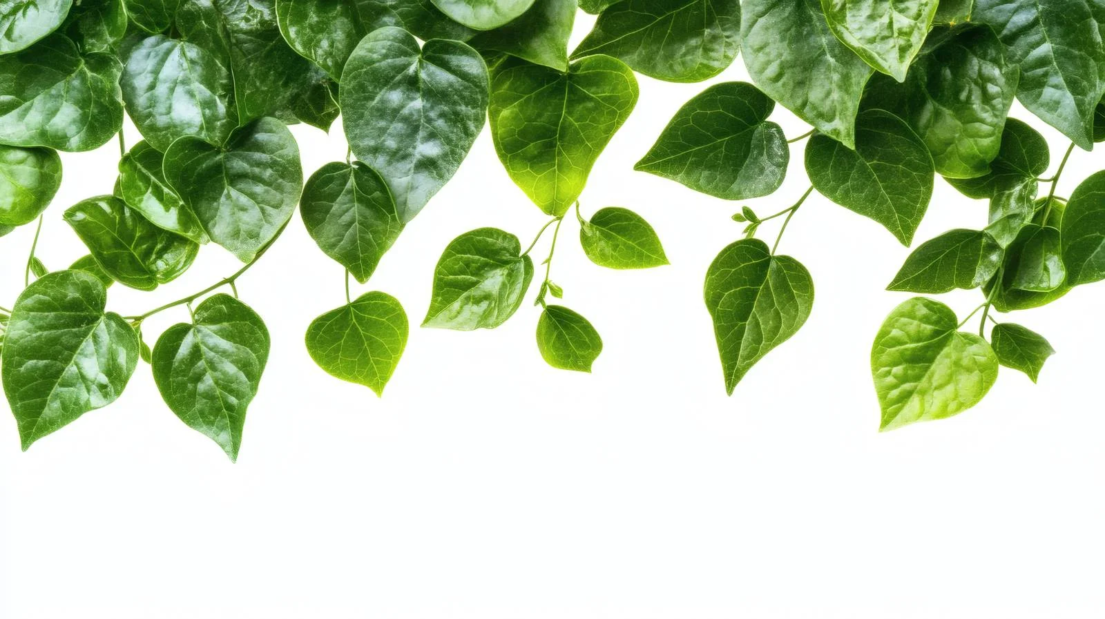 Vibrant Green Foliage on White Backdrop — free download from Dotvec