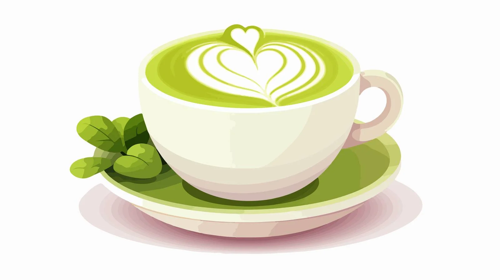 Delicate Green Matcha Coffee in Herbal Cappuccino — free download from Dotvec