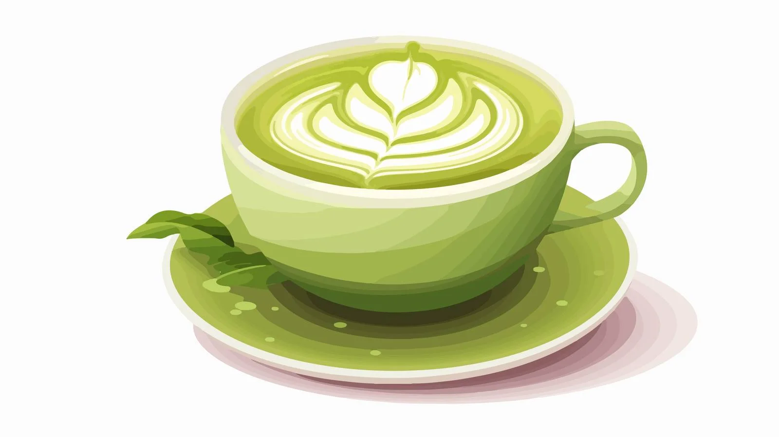 Elevated Green Matcha Cappuccino Presentation — free download from Dotvec