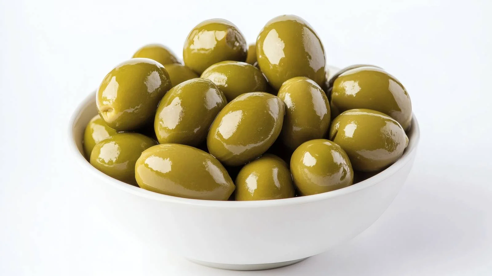 Fresh Green Olives in White Bowl — free download from Dotvec