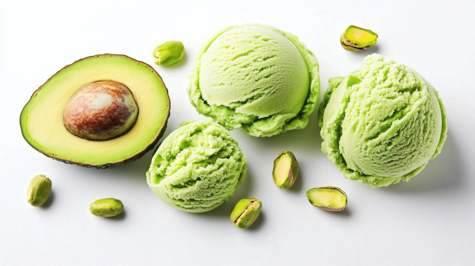 Creamy Green Pistachio Avocado Frozen Dessert — free download from Dotvec