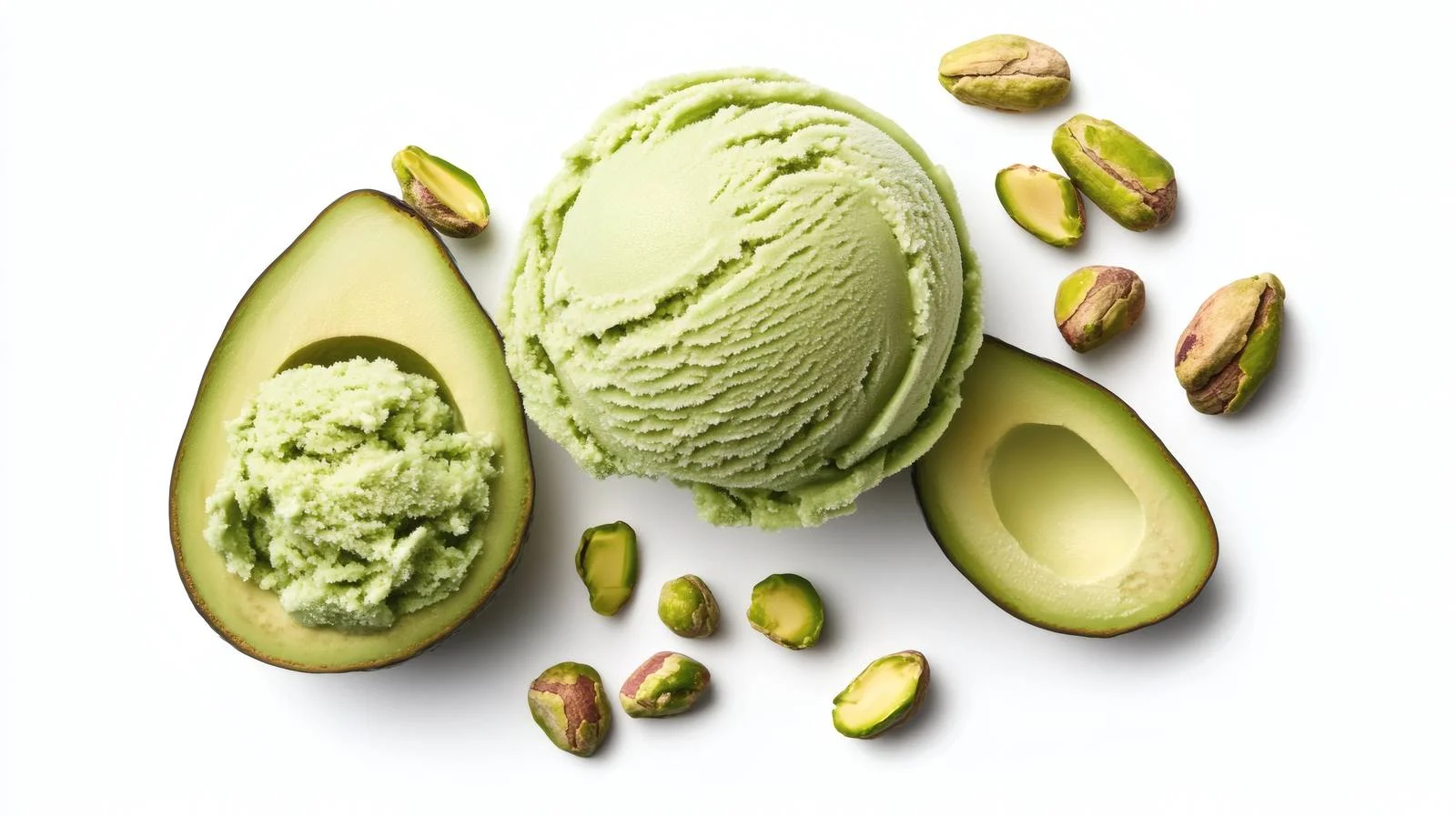 Creamy Green Pistachio Avocado Ice Cream — free download from Dotvec