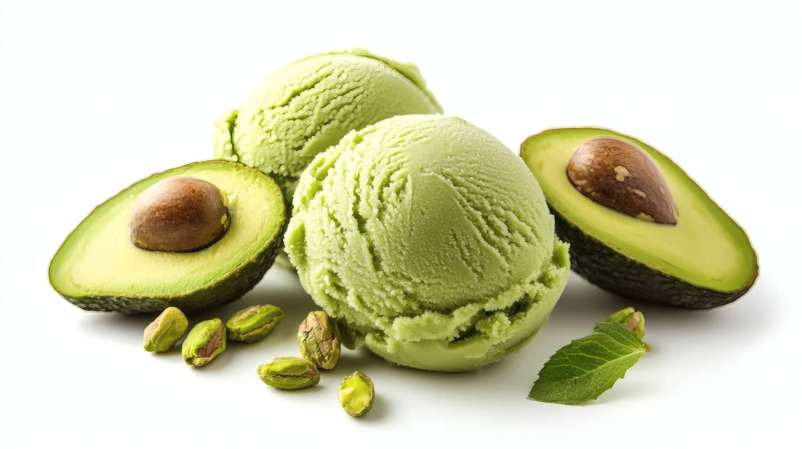 Delicious Pistachio Avocado Ice Cream Treat — free download from Dotvec