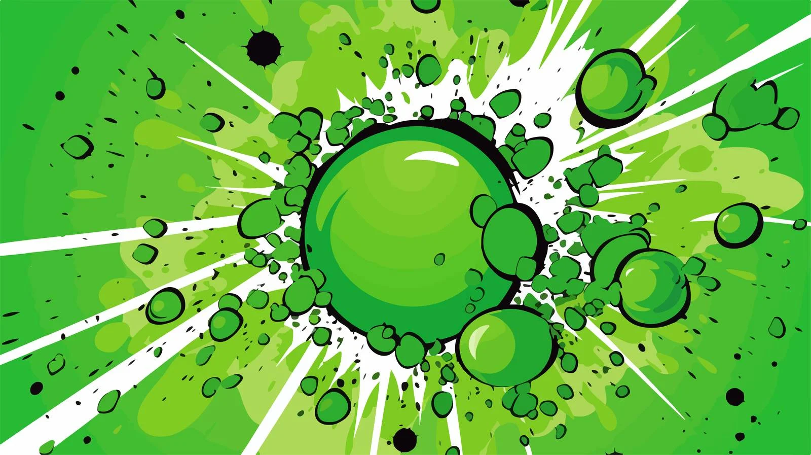 Green Pop Art Comic Cartoon Background — free download from Dotvec
