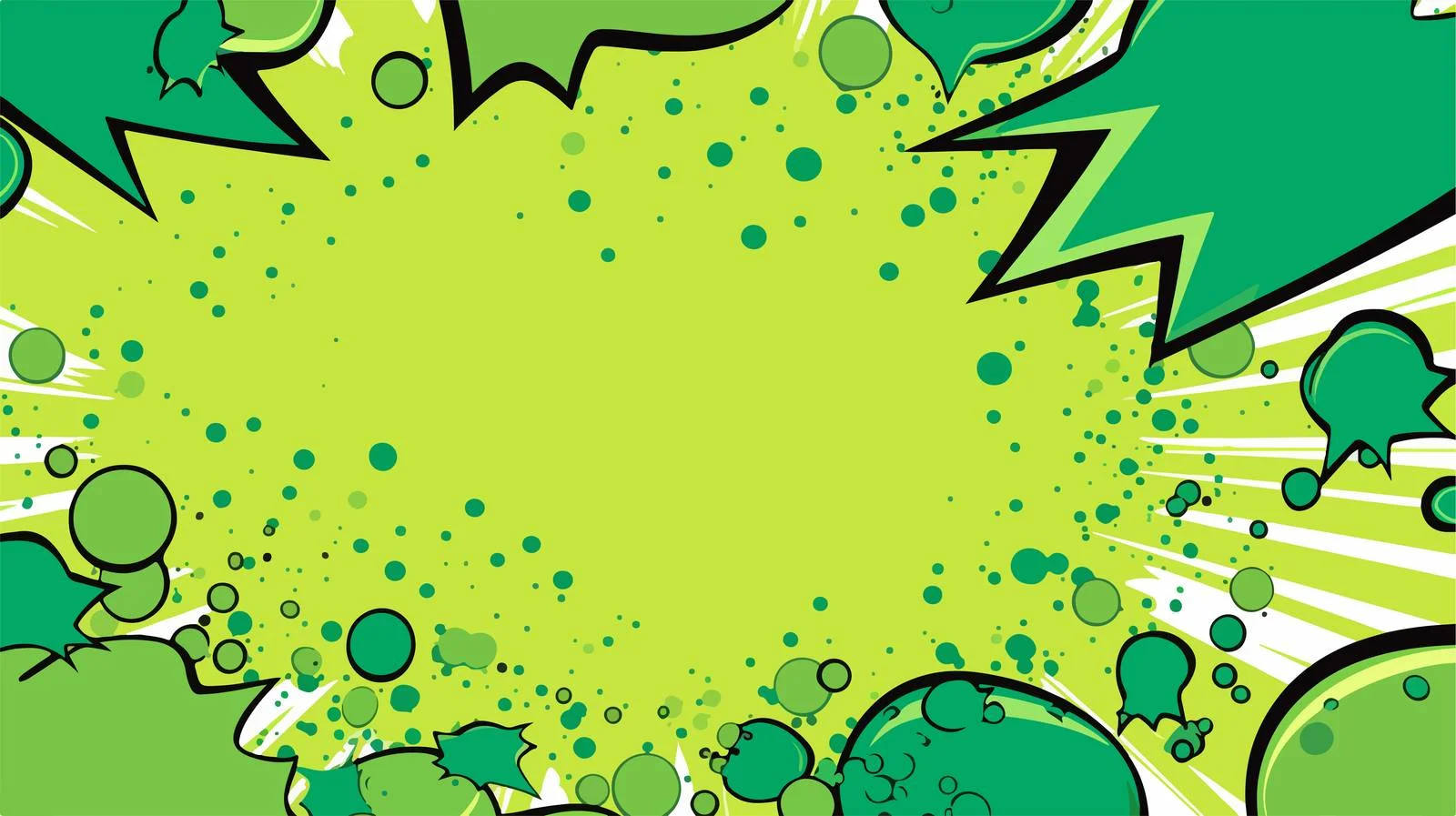 Green Pop Art Comic Cartoon Background — free download from Dotvec